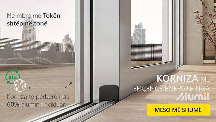 Kornizat e dritareve Alumil janë të përbërë nga 60% alumin i ricikluar.
