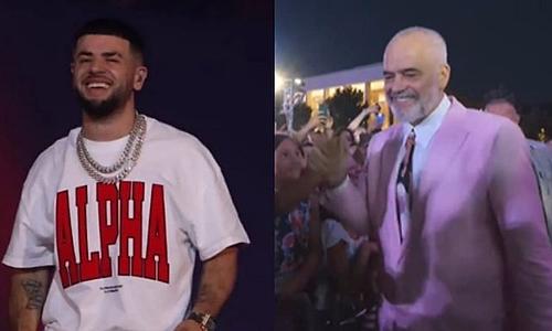 Rama shfaqet papritur në koncertin e Noizy-t
